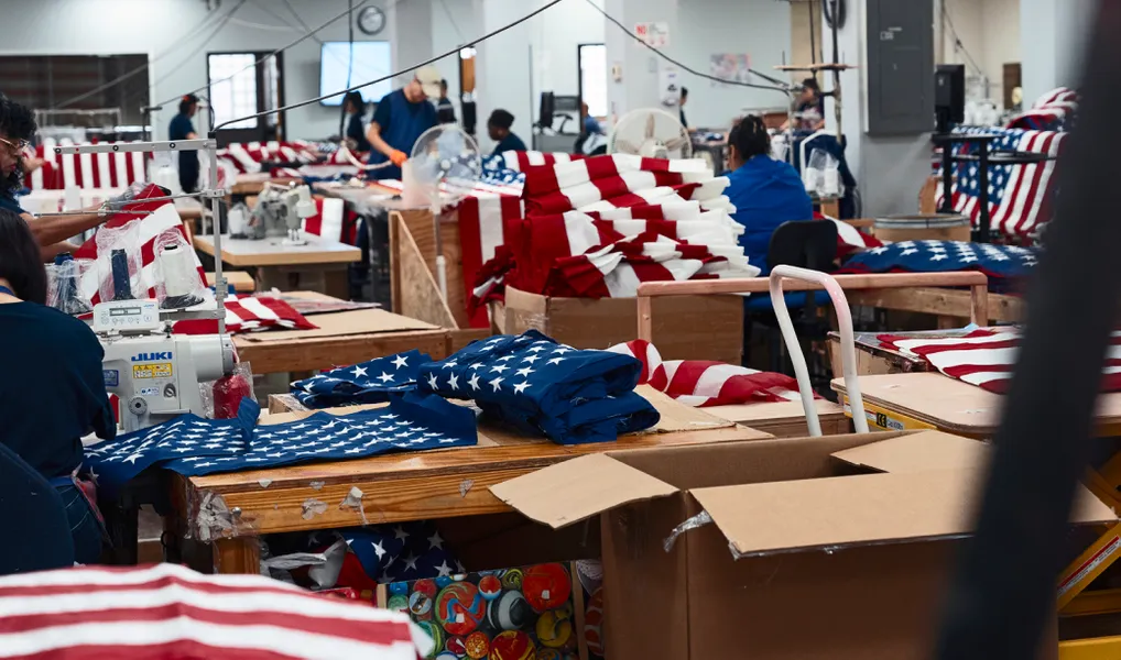 American flag manufacturing