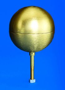 Flush Seam Aluminum Gold Ball - 3 Diameter