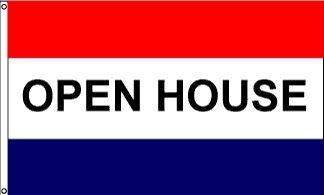 Open House Message Flag - 3' x 5' - Nylon
