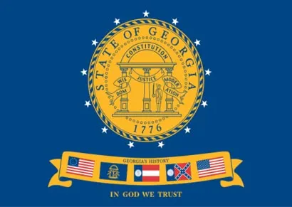 FlagSource – Bandiera Stato Georgia In Nylon 200 Denari – 4x6 Piedi – Stampata 600 DPI Con Inchiostri DuPont – Made In USA
