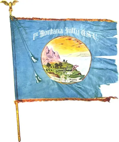 First Montana Infantry Flag