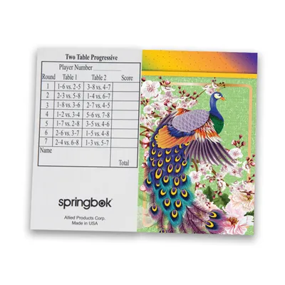 Peaceful Peacocks Tally Sheets Playing Cards Accessory