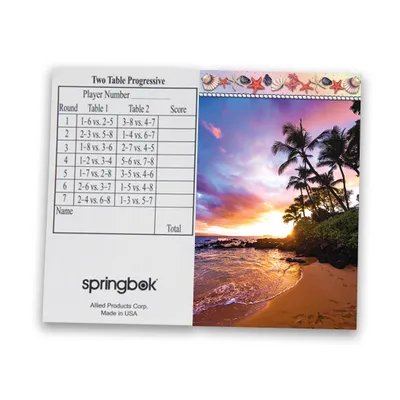 Tropical Paradise Tally Sheets Playing Cards Accessory