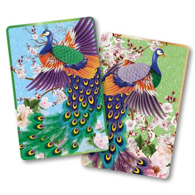 Peaceful Peacocks Standard Index Playing Cards Set