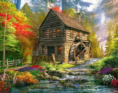 Mill Cottage 1000 Piece Jigsaw Puzzle