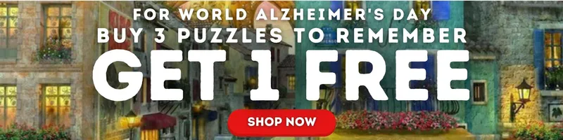 For World Alzheimer's Day, Buy 3 Puzzles to Remember Get 1 Free. Shop Now. Offer Expires on 09/30/2023 at 11:59pm.