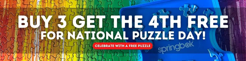 Buy 3 Puzzles Get The 4th Free For National Puzzle Day! Celebrate with a Free Puzzle