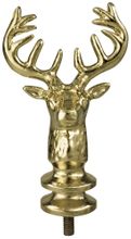Elks Head Flag Pole Ornament  - 4 1/2" - Gold Finish