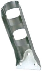 Stamped Steel Flag Pole Bracket - For 1" Pole Diameter - Silver