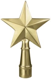 Texas Star Flag Pole Ornament - 6 3/4" - Gold Finish