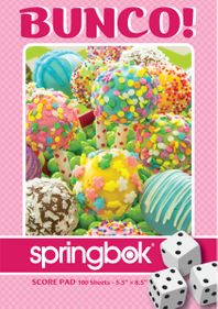 Cake Pops Bunco Score Pads Score Pads Bunco Playing Cards Accessory