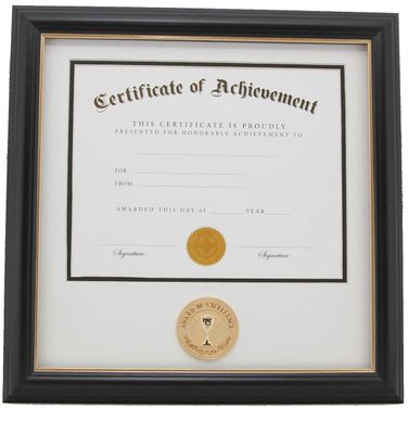 Award of Excellence 8-Inch by 10-Inch Certificate Frame - Black