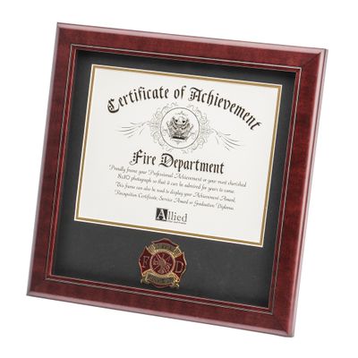 Firefighter Medallion 8-Inch by 10-Inch Certificate Frame