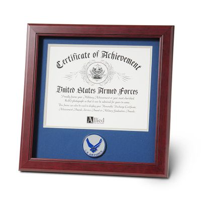 Aim High Air Force Medallion 8-Inch by 10-Inch Certificate Frame