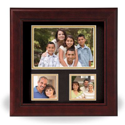 Decorative 8-Inch by 8-Inch Collage 3-Picture Frame