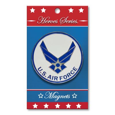 Heroes Series Air Force Wings Medallion Large Magnet - 3.75 Inches