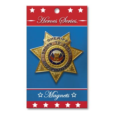 Heroes Series Sheriff Medallion Small Magnet - 2.25 Inches