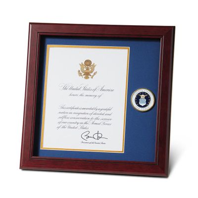 U.S. Air Force Medallion 8-Inch by 10-Inch Presidential Memorial Certificate Frame