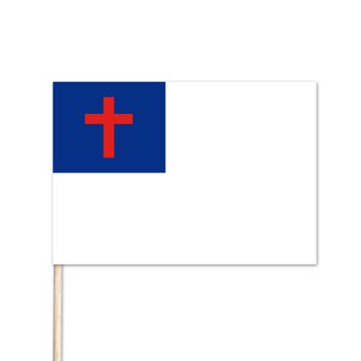 Christian Stick Flag - 12" x 18" - Cotton