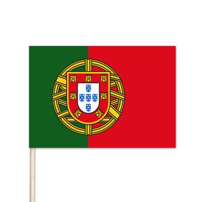 Portugal World Stick Flag - 4" x 6" - Cotton