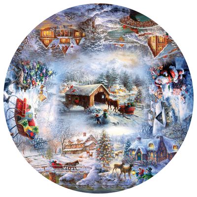 Winter Wonderland 500 Piece Round Jigsaw Puzzle