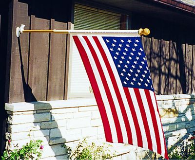 U.S. Flag - 26 x 4 Printed Polycotton with Pole Hem