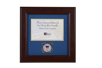 U.S. Coast Guard Medallion 4-Inch by 6-Inch Landscape Picture Frame