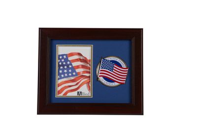 American Flag Medallion 4-Inch by 6-Inch Portrait Picture Frame