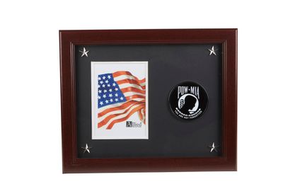 POW MIA Medallion 5-Inch by 7-Inch Picture Frame with Stars