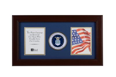U.S. Air Force Medallion 4-Inch by 6-Inch Double Picture Frame