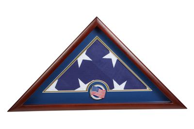 US Flag Display Case with US Flag Medallion