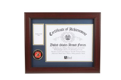 U.S. Marine Corps Medallion 8-Inch by 10-Inch Certificate and Medal Frame