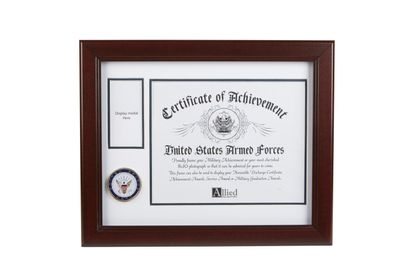U.S. Navy Medallion 8-Inch by 10-Inch Certificate and Medal Frame