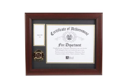 Firefighter Medallion 8-Inch by 10-Inch Certificate and Medal Frame
