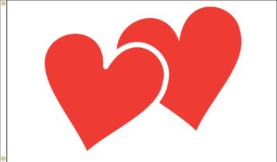 Valentine Hearts Flag - 3' x 5' - Nylon