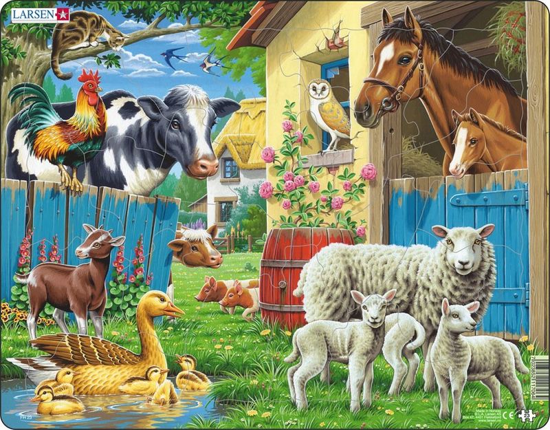 Farm Animals 23 Piece Children S Jigsaw Puzzle