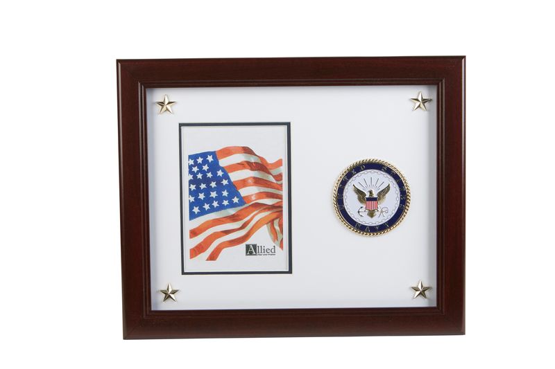 U.S. Navy Medallion 5Inch by 7Inch Picture Frame with Stars