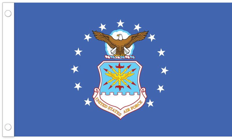 AIR FORCE FLAG EMBROIDERED MILITARY 3' X 5' POLYESTER DOUBLE SIDED U.S