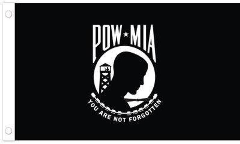 Pow Mia Flag 5 X 8 Single Sided Nylon