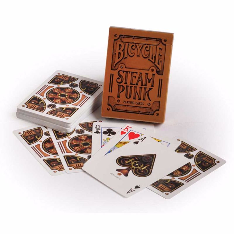 steampunk bicycle playing cards