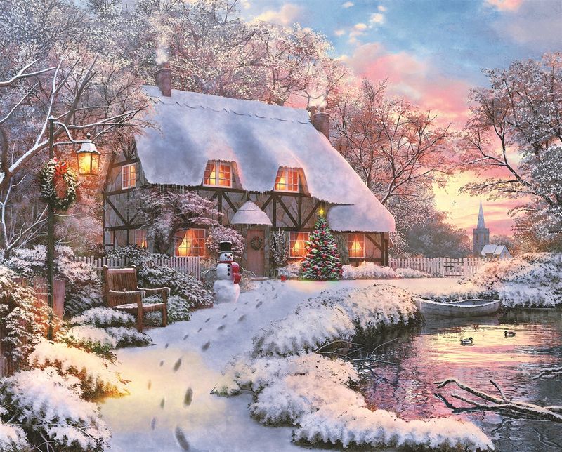 The House Of Puzzles Snowy Walk Big Pieces 500 BIG PIECE JIGSAW PUZZLE