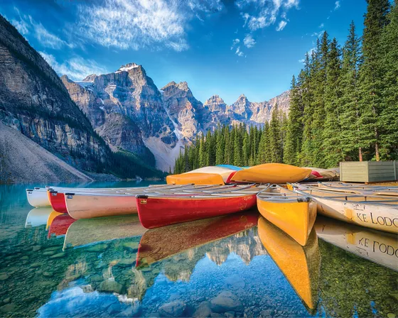 Calm Canoes 1000 Piece Jigsaw Puzzle for sale by Springbok Puzzles - Contact Us Page Featured Image